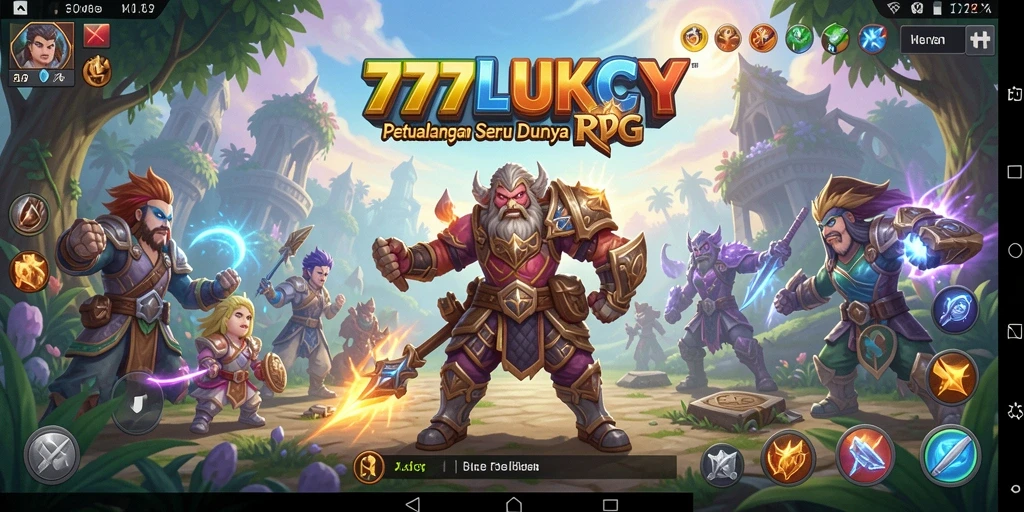 Tampilan gameplay mendebarkan di dunia ARPG 777LUKCY.