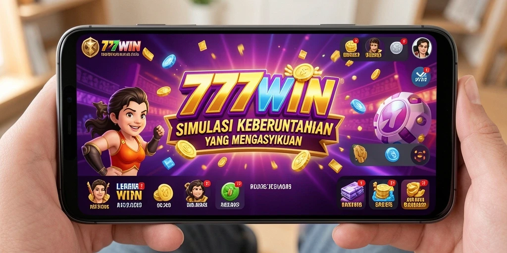 Tampilan gameplay menarik 777WIN dalam simulasi keberuntungan.