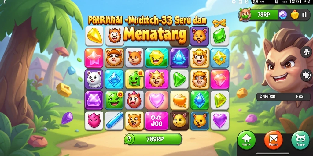 Screenshot gameplay seru dari 789RP dengan kombinasi Match-3.