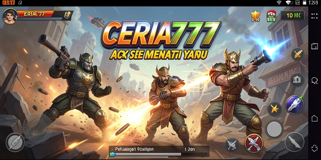 Tangkapan layar menunjukkan aksi mendebarkan dalam CERIA777.