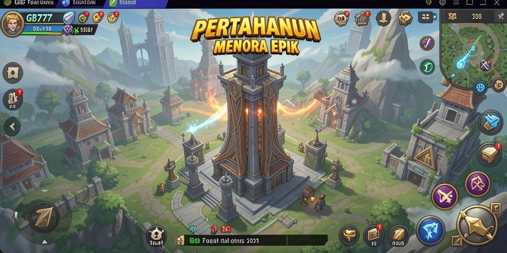Tampilan gameplay GB777 yang seru dan menegangkan dalam Tower Defense.