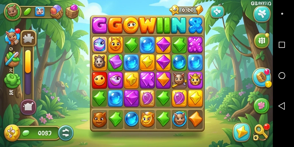 Tampilan gameplay GOWIN yang penuh warna dan seru.