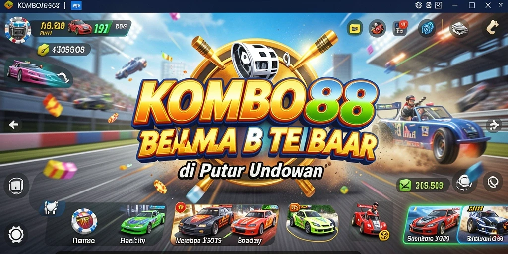 Screenshot menampilkan balapan seru dan grafis menawan dari KOMBO88.