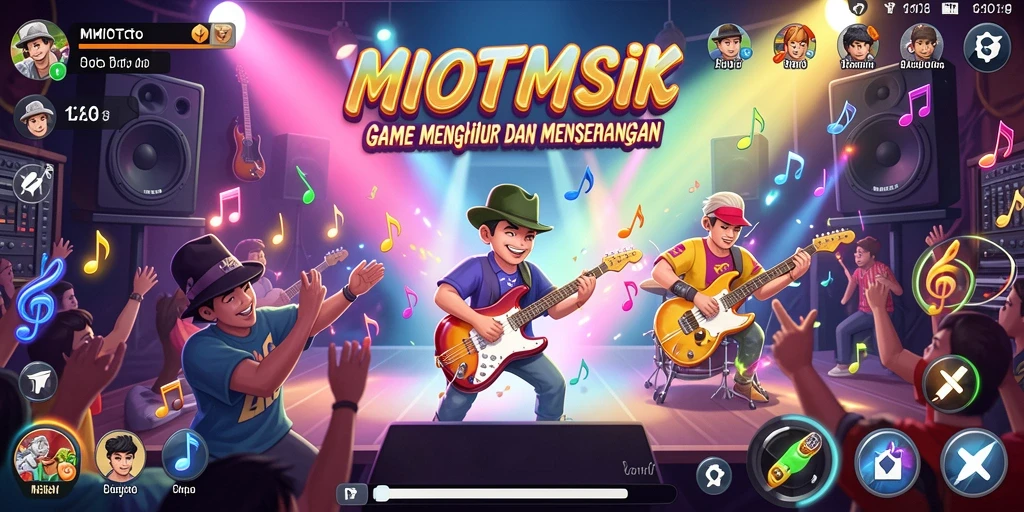 Screenshot MIOTOTO menampilkan gameplay seru dalam bermain musik.