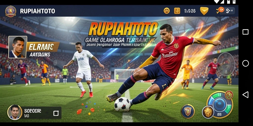 Screenshot RUPIAHTOTO menampilkan aksi seru dalam permainan olahraga.