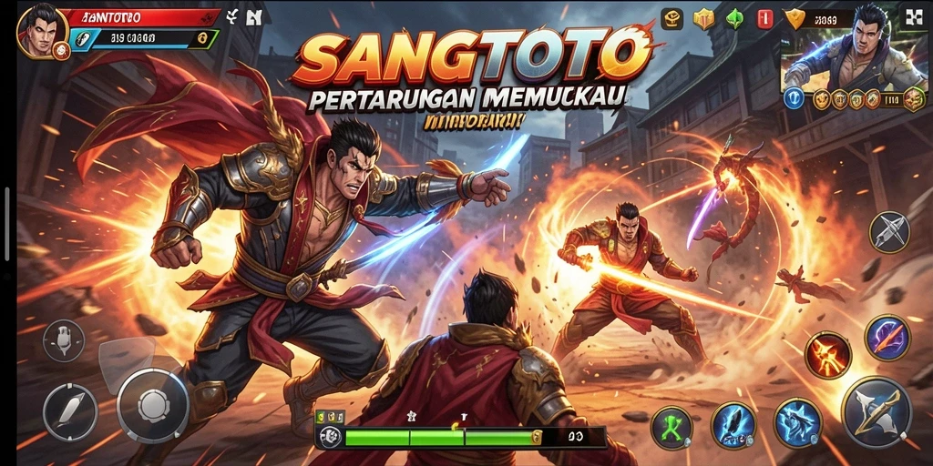 Gameplay SANGTOTO dengan aksi pertarungan yang mendebarkan.