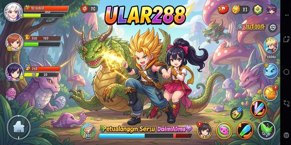 Gameplay seru ULAR288 yang penuh warna dan karakter anime.